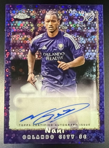 2025 Topps Chrome MLS NFA-NN Nani Purple Donut Holes Auto /75