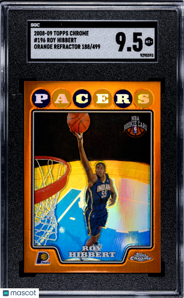 2008 Topps Chrome Roy Hibbert #196 Orange Refractor SGC 9.5