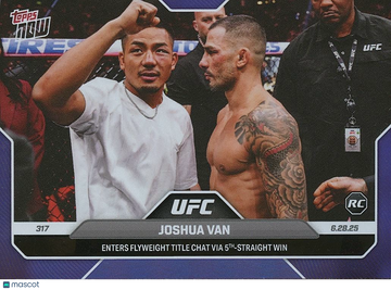 2025 Topps Now Joshua Van #20SSP Image Variations Image Variation Flyweight Short Print Rookie Card Parallel/Variety Roo