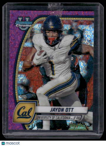 2024 Bowman University Chrome Jaydn Ott #95 Fuchsia Mini-Diamond Refractor SN