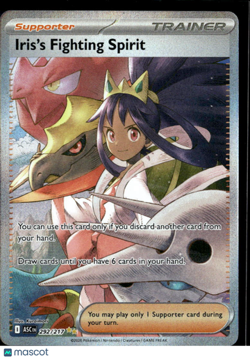 2026 Mega Evolution – Ascended Heroes Iris's Fighting Spirit Holo Secret Rare FA SAR #292/217