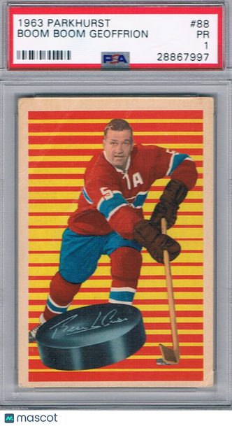 1963-64 Parkhurst Bernie Geoffrion #88 Base Set NM-MT