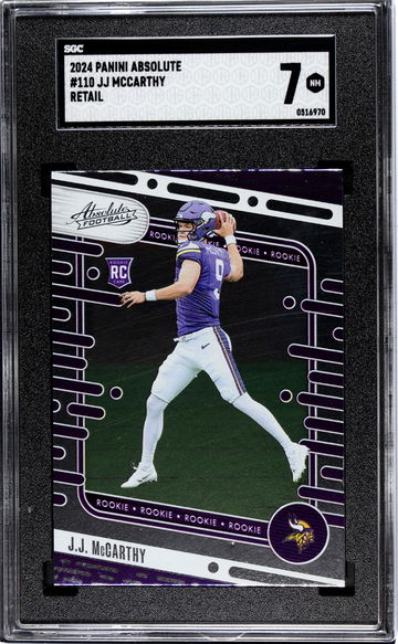 2024 Panini Absolute #110 Jj Mccarthy Retail SGC 7