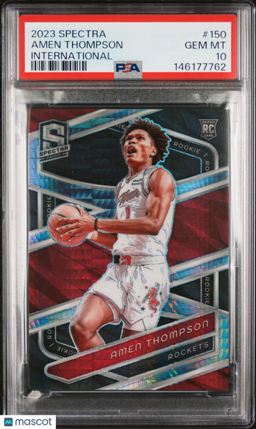 2023-24 Panini Spectra Amen Thompson #150 International Parallel/Variety Rookie PSA 10