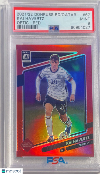 2021 Panini Donruss Road To Qatar Kai Havertz #67 Optic Red PSA 9