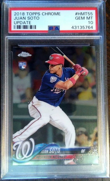Juan Soto 2018 Topps Chrome Update #HMT55 PSA 10