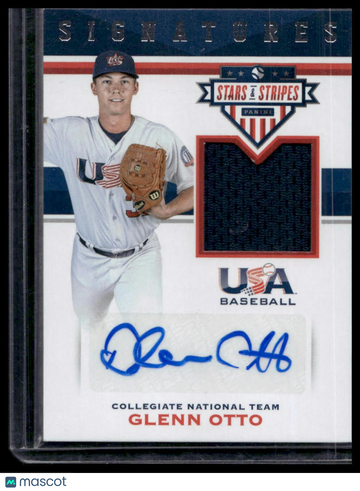 2017 Panini Stars & Stripes USA Baseball Glenn Otto #16 Signatures SN,MEM,AU