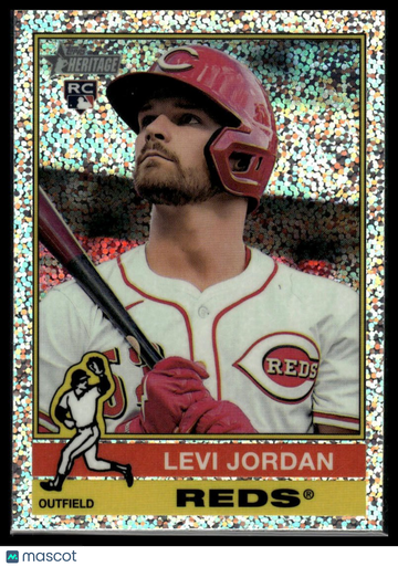 2025 Topps Heritage Levi Jordan #88 Chrome Silver Sparkle Refractor RC