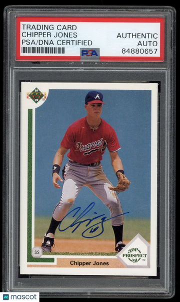 1991 Upper Deck Chipper Jones #55 PSA A Auto A