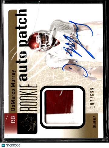 DeMarco Murray 2011 Upper Deck SP Authentic Authentic Patch Rookie Auto Patch Memorabilia Auto /699 Oklahoma Sooners