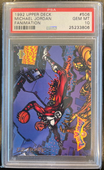 Michael Jordan psa 10 Fanimation 1992 upper deck 506 agent 23