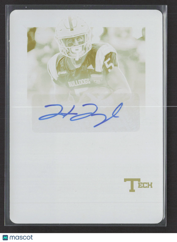 2017 Panini Contenders Draft Picks Trent Taylor #258 Yellow Printing Plate /1 Printing Plate
