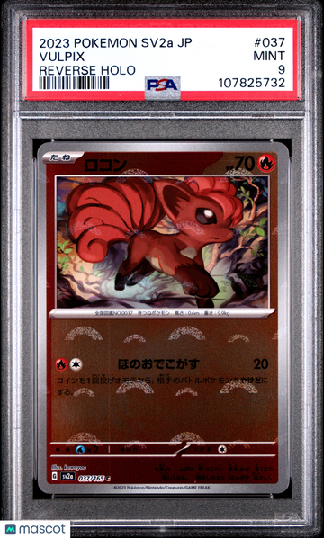 2023 Pokemon Japanese Sv2a-Pokemon 151 Vulpix Japanese Reverse Holo PSA 9 #037