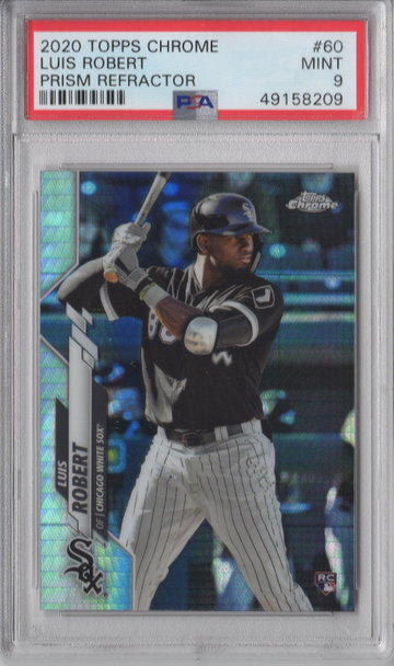 2020 Topps Chrome Luis Robert Prism Refractor PSA 9