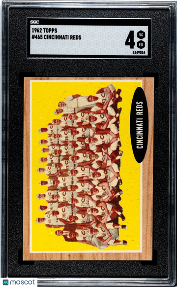 1962 Topps Cincinnati Reds #465 SGC 4