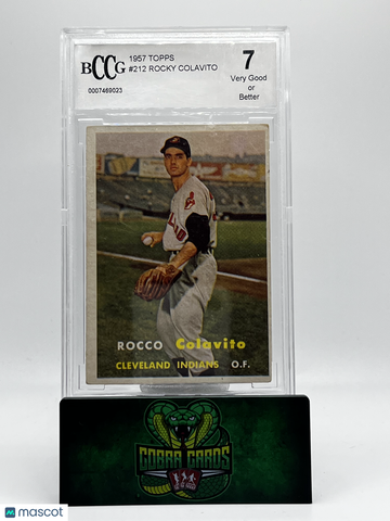 1957 Topps Rocky Colavito RC #212 BGS 7