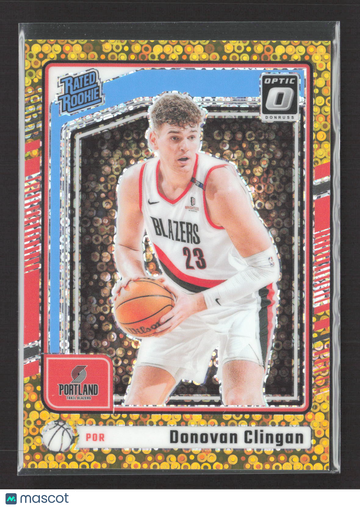 2025 Panini Donruss Optic Prizm Donovan Clingan #272 Gold Circles /10