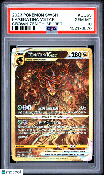 2023 Pokemon Sword And Shield Crown Zenith Giratina VSTAR Crown Zenith-Secret Fa PSA 10 #GG69