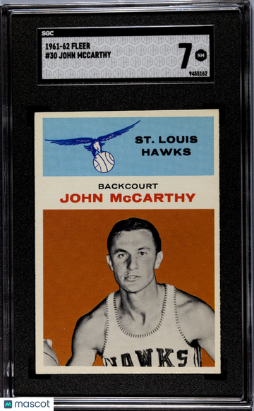 1961 Fleer John Mccarthy #30 SGC 7