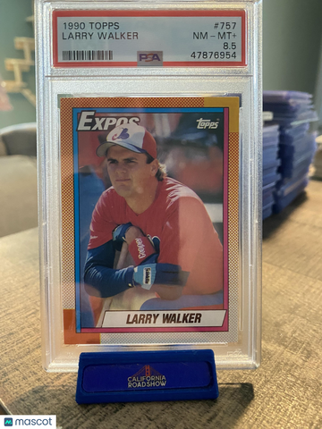1990 Topps Larry Walker #757 PSA 8.5