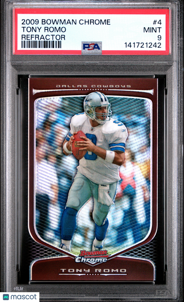 2009 Bowman Chrome Tony Romo #4 Refractor Parallel/Variety PSA 9
