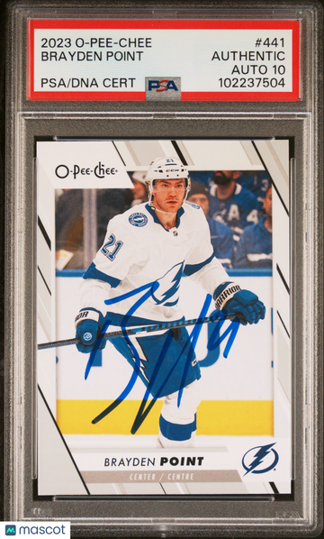 2023 Upper Deck O-Pee-Chee Brayden Point #441 PSA A Auto 10