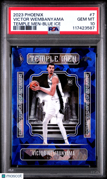 2023 Panini Phoenix Temple Men Victor Wembanyama #7 Blue Ice PSA 10