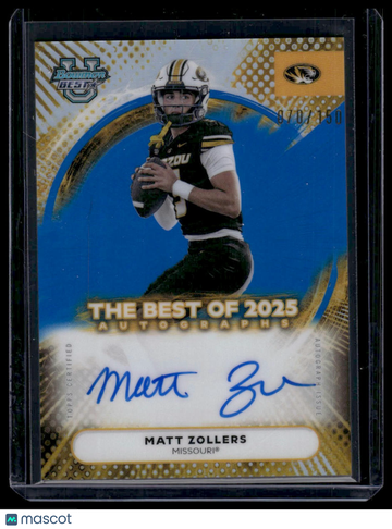 2025 Bowman University's Best Football Matt Zollers #BOA-MZ /150