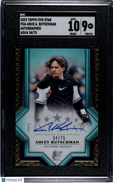 2023 Topps Five Star Adley Rutschman #FSA-ARUS Autograph Aqua SGC 9 Auto 10