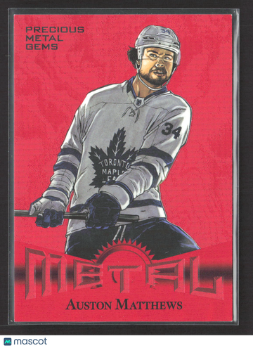 2023 SkyBox Metal Universe Precious Metal Gems Auston Matthews #RT-10 Red /100