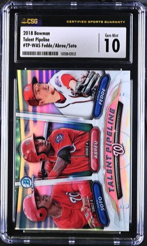 2018 Bowman Chrome Talent Pipeline with Juan Soto CSG 10 Gem Mint