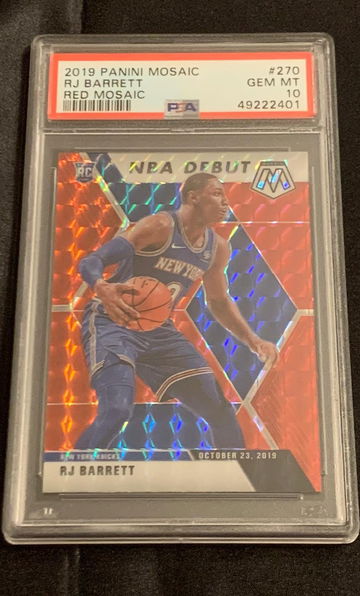 2019 Mosaic RJ Barrett Debut Red PSA 10