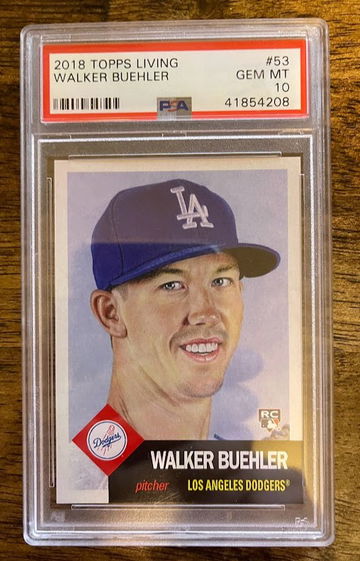 2018 Topps Living Set Walker Buehler PSA 10