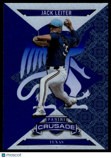 2025 Panini Crusade Jack Leiter #68 Crusade Blue Cracked Ice