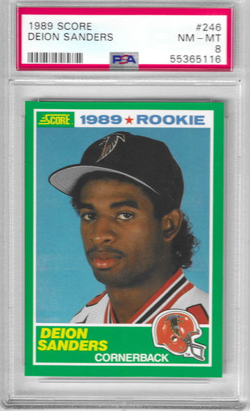 1989 Score Deion Sanders PSA 8