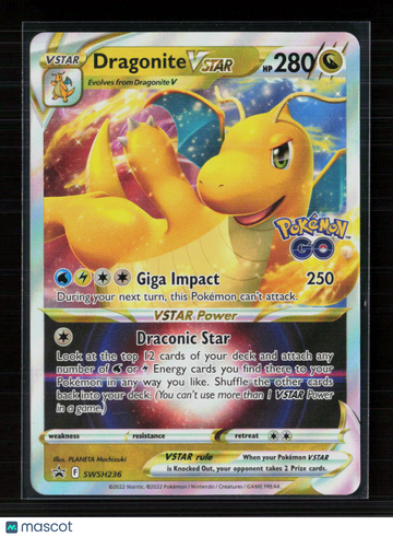 Pokemon 2022 GO Dragonite VSTAR #SWSH236