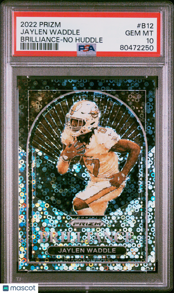 2022 Panini Prizm Brilliance Jaylen Waddle #B12 No Huddle PSA 10