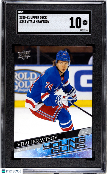 2020-21 Upper Deck Vitali Kravtsov #243 Young Guns Rookie SGC 10