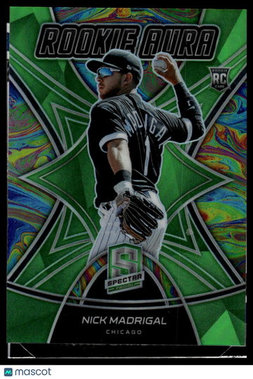 2021 Panini Spectra Nick Madrigal #RA-9 Rookie Aura Neon Green SN
