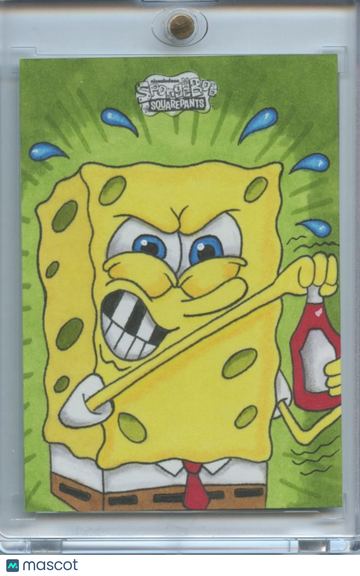Spongebob 2025 Topps Chrome Ketchup 1/1 Sketch Card Big Adam Autograph