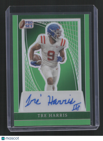 2024 PRO SET TRE HARRIS #PA-TH2 /5 AUTO GREEN HOLO