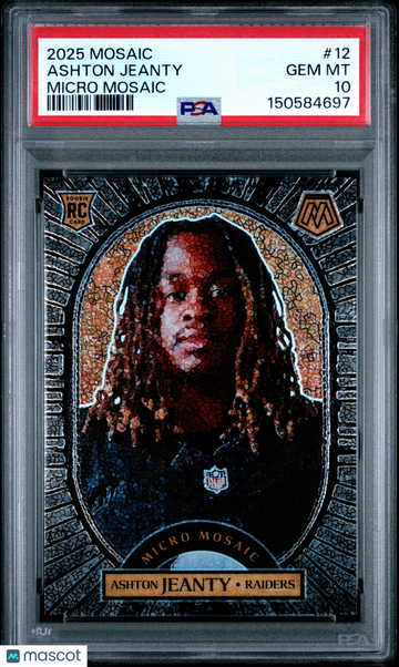 2025 Panini Mosaic Micro Mosaic Ashton Jeanty #12 PSA 10