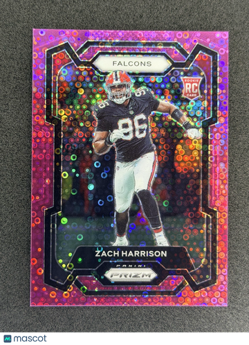 2023 Panini Prizm Zach Harrison #306 No Huddle Pink SN Atlanta Falcons