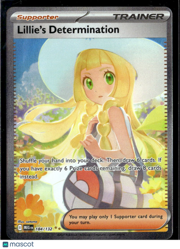 2025 Mega Evolution Lillie's Determination Holo Secret Rare SR FA #184/132