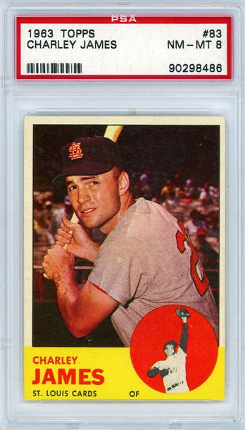 1963 Topps Charley James #83 PSA 8 P1267