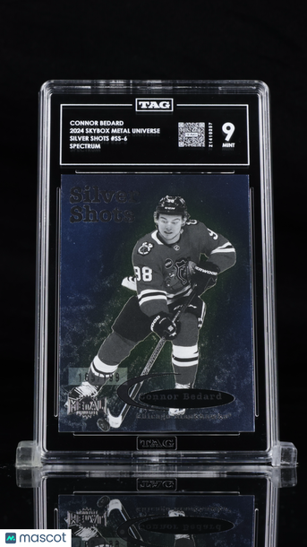 165/199 2024 SkyBox Metal Universe Connor Bedard #SS-6 Spectrum TAG 9