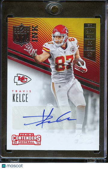 Travis Kelce 2016 Panini Contenders Football NFL Ink Auto Kansas City Chiefs