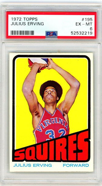 1972 Topps Julius Erving Rookie #195 PSA 6 P1254