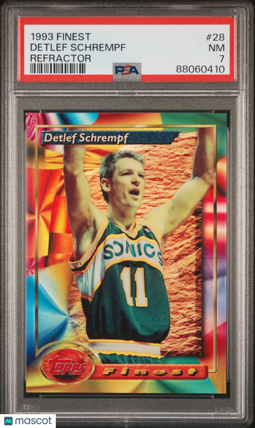 1993 Finest Detlef Schrempf #28 Refractor PSA 7