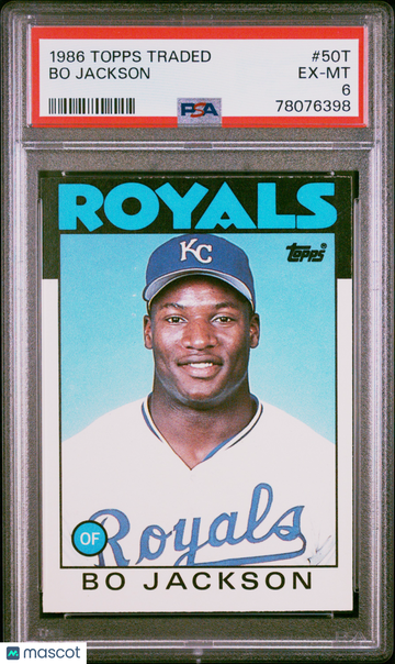1986 Topps Traded Bo Jackson #50T PSA 6